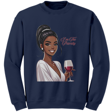 Load image into Gallery viewer, Im_The_Priority_Sweatshirt_Valentines__Navy_Mockup.png