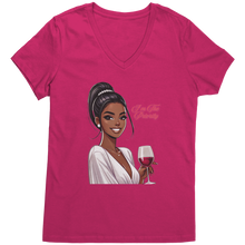 Load image into Gallery viewer, Im_The_Priority_Vneck_Cute_Valentines__Dark_Fuchsia_Mockup.png