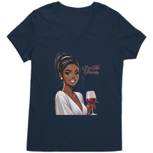 Load image into Gallery viewer, Im_The_Priority_Vneck_Cute_Valentines__New_Navy_Mockup.png