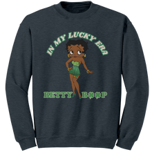 Load image into Gallery viewer, In_My_Lucky_Era_Sweatshirt_Betty_Boop_S_Dark_Heather_Mockup.png