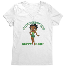 Load image into Gallery viewer, In_My_Lucky_Era_Vneck_Betty_Boop_Shirt_Bright_White_Mockup.png