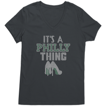Load image into Gallery viewer, Its_a_Philly_Thing_Vneck_Philadelphia__Charcoal_Mockup.png