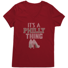 Load image into Gallery viewer, Its_a_Philly_Thing_Vneck_Philadelphia__Classic_Red_Mockup.png