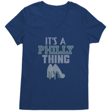 Load image into Gallery viewer, Its_a_Philly_Thing_Vneck_Philadelphia__Deep_Royal_Mockup.png