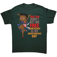 Load image into Gallery viewer, Juneteenth_Freedom_Shirt_Black_Girl_Mag_Forest_Green_Mockup.png