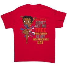 Load image into Gallery viewer, Juneteenth_Freedom_Shirt_Black_Girl_Mag_Red_Front_Mockup.png