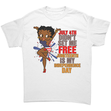 Load image into Gallery viewer, Juneteenth_Freedom_Shirt_Black_Girl_Mag_White_Front_Mockup.png