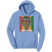 Load image into Gallery viewer, Juneteenth_Hoodie_Freedom_Hoodie_Betty_Light_Blue_Front_Mockup.png