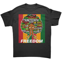 Load image into Gallery viewer, Juneteenth_Shirt_Freedom_Shirt_Betty_B_Black_Front_Mockup.png