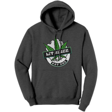 Load image into Gallery viewer, Lit_Since_Day_One_Hoodie_Marijuana_Hood_Dark_Heather_Front_Mockup.png