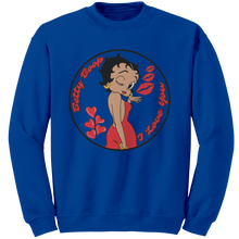Load image into Gallery viewer, Love_Betty_Boop_Sweatshirt_Love_Sweatsh_Royal_Mockup.png