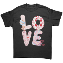 Load image into Gallery viewer, Love_Shirt_Cute_Love_Tshirt_Heart_Shir_Black_Front_Mockup.png