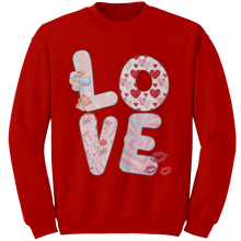 Load image into Gallery viewer, Love_Sweatshirt_Cute_Love_Sweatshirt_H_Red_Mockup.png