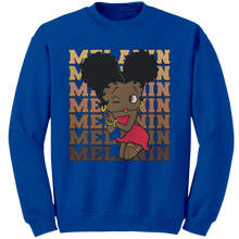 Load image into Gallery viewer, Melanin_Sweatshirt_Black_Betty_Boop_Swe_Royal_Mockup.png