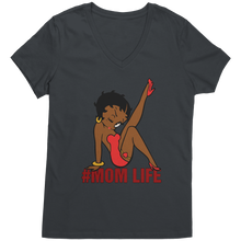 Load image into Gallery viewer, Mom_Life_Betty_Boop_Shirt_Cute_Betty_Bo_Charcoal_Mockup.png