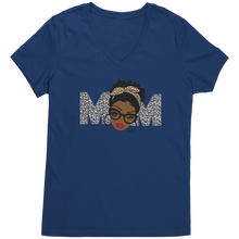 Load image into Gallery viewer, Mom_Vneck_Shirt_Mom_Shirt_Mom_Tshirt__Deep_Royal_Mockup.png