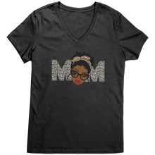 Load image into Gallery viewer, Mom_Vneck_Shirt_Mom_Shirt_Mom_Tshirt__Jet_Black_Mockup.png