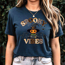 Load image into Gallery viewer, Comfort Colors Spooky Vibes Shirt, Spooky Season Shirt, Cute Halloween Shirt, Halloween Gift, Halloween Pumpkin Shirt, Trick or Treat Shirt