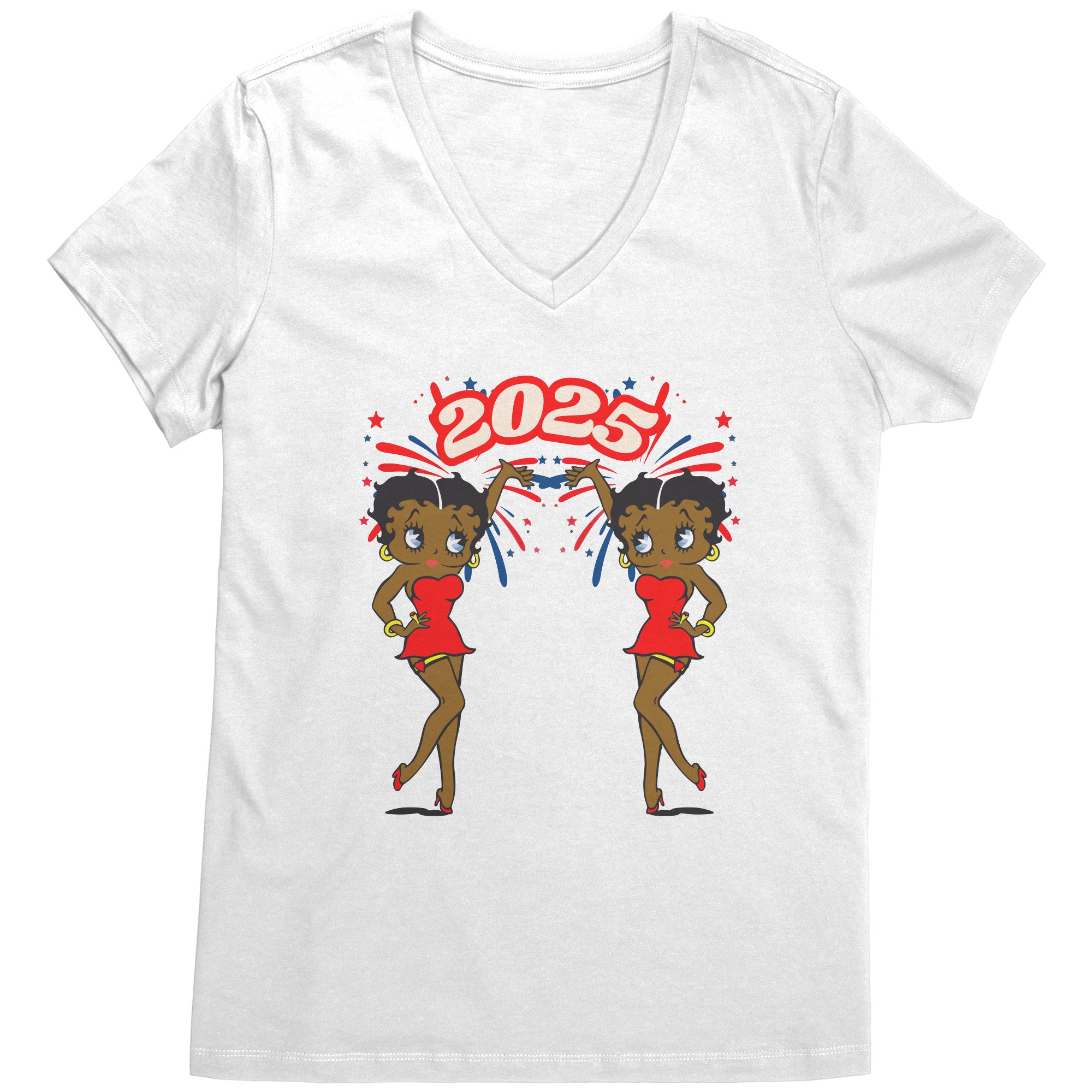New Year 2025 Betty Boop Design Shirt, Betty Boop Vneck, 2025