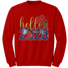 Load image into Gallery viewer, New Year Sweatshirt, Hello 2025 Sweatshirt, Betty Boop Sweatshirt, Happy New Year Sweater, Holiday Gift, Womens Christmas Gift For Her