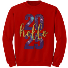 Load image into Gallery viewer, New Year Sweatshirt, Hello 2025 Sweatshirt, Happy New Year Sweater, Christmas Sweatshirt, Christmas Gift For Family Sweatshirt Gift