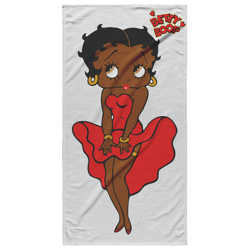 Red Siren Betty Boop Towel - Soft and Large