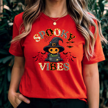 Load image into Gallery viewer, Comfort Colors Spooky Vibes Shirt, Spooky Season Shirt, Cute Halloween Shirt, Halloween Gift, Halloween Pumpkin Shirt, Trick or Treat Shirt