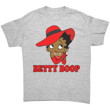 Load image into Gallery viewer, Retro_Betty_Boop_Shirt_for_Women__Cut_Ash_Grey_Front_Mockup.png