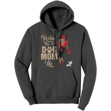 Load image into Gallery viewer, Rocking_The_Dog_Mom_Life_Hoodie_Mom_Wom_Dark_Heather_Front_Mockup.png