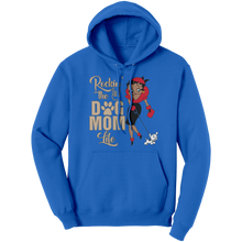 Load image into Gallery viewer, Rocking_The_Dog_Mom_Life_Hoodie_Mom_Wom_Royal_Front_Mockup.png