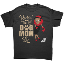 Load image into Gallery viewer, Rocking_The_Dog_Mom_Life_Shirt_Mom_Shir_Black_Front_Mockup.png