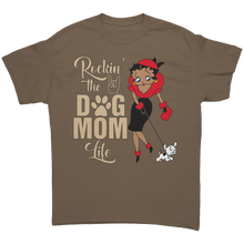 Load image into Gallery viewer, Rocking_The_Dog_Mom_Life_Shirt_Mom_Shir_Brown_Savana_Front_Mockup.png