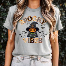 Load image into Gallery viewer, Comfort Colors Spooky Vibes Shirt, Spooky Season Shirt, Cute Halloween Shirt, Halloween Gift, Halloween Pumpkin Shirt, Trick or Treat Shirt