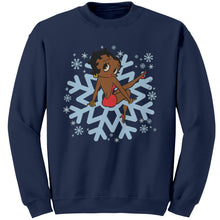 Load image into Gallery viewer, Snowflakes Sweatshirt, Betty Boop Womens Sweatshirt Gift, Snowflake Christmas Sweatshirt Betty Boop Shirt Sweater For Christmas Gift For Her