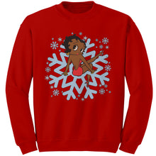 Load image into Gallery viewer, Snowflakes Sweatshirt, Betty Boop Womens Sweatshirt Gift, Snowflake Christmas Sweatshirt Betty Boop Shirt Sweater For Christmas Gift For Her