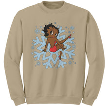 Load image into Gallery viewer, Snowflakes Sweatshirt, Betty Boop Womens Sweatshirt Gift, Snowflake Christmas Sweatshirt Betty Boop Shirt Sweater For Christmas Gift For Her