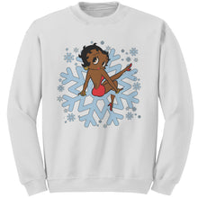 Load image into Gallery viewer, Snowflakes Sweatshirt, Betty Boop Womens Sweatshirt Gift, Snowflake Christmas Sweatshirt Betty Boop Shirt Sweater For Christmas Gift For Her