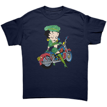 Load image into Gallery viewer, St_Patricks_Day_Shirt_Women_Betty_Bo_Navy_Front_Mockup.png_15423574