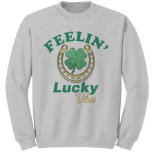 Load image into Gallery viewer, St_Patricks_Day_Sweatshirt_Feeling_Luck_Ash_Mockup.png