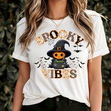 Load image into Gallery viewer, Comfort Colors Spooky Vibes Shirt, Spooky Season Shirt, Cute Halloween Shirt, Halloween Gift, Halloween Pumpkin Shirt, Trick or Treat Shirt
