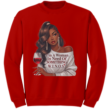 Load image into Gallery viewer, Woman_In_Need_Of_Something_Sweatshirt_V_Red_Mockup.png
