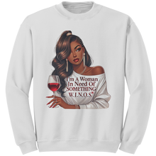Load image into Gallery viewer, Woman_In_Need_Of_Something_Sweatshirt_V_White_Mockup.png