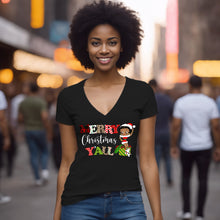 Load image into Gallery viewer, Merry Christmas You All Shirt, Christmas Vneck, Cute Christmas Shirt, Christmas Gifts, Betty Boop Christmas Shirt, Betty Boop Lover Gift