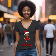 Load image into Gallery viewer, Funny Christmas Shirt, Betty Boop Shirt, Betty Boop Vneck Cute Betty Boop Tshirt Betty Boop Christmas Gifts Black Betty Boop Womens Clothing