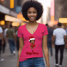 Load image into Gallery viewer, Funny Christmas Shirt, Betty Boop Shirt, Betty Boop Vneck Cute Betty Boop Tshirt Betty Boop Christmas Gifts Black Betty Boop Womens Clothing