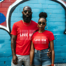 Load image into Gallery viewer, Lover Her Shirt, Lover Him Shirt, Couple Shirt Gift, Valentine Shirt, Valentine's Day Tshirt, Valentine Gift, Unisex Shirt For Valentine