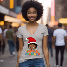 Load image into Gallery viewer, Betty Boop Vneck Shirt, Merry Christmas Vneck Shirt, Betty Boop Christmas Shirt, Christmas Gift, Betty Boop Lover Gift, Cute Christmas Vneck