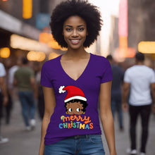 Load image into Gallery viewer, Betty Boop Vneck Shirt, Merry Christmas Vneck Shirt, Betty Boop Christmas Shirt, Christmas Gift, Betty Boop Lover Gift, Cute Christmas Vneck