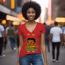 Load image into Gallery viewer, Juneteenth Shirt, Betty Boop V-Neck T-Shirt, Celebrate Juneteenth Graphic Shirt Gift, Black Queen Women Empowerment Clothing, Freedom Shirt