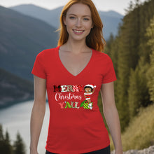 Load image into Gallery viewer, Merry Christmas You All Shirt, Christmas Vneck, Cute Christmas Shirt, Christmas Gifts, Betty Boop Christmas Shirt, Betty Boop Lover Gift
